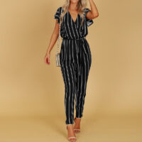 Cross V-Neck Halter Jumpsuit