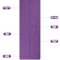 1830*610*6 mm TPE Yoga Mat with Position Line Non Slip