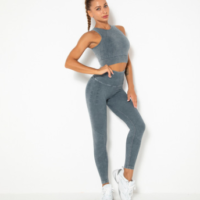 Large Bra Fitness Sport Wear Leggings High Support Crop Top Workout Clothes